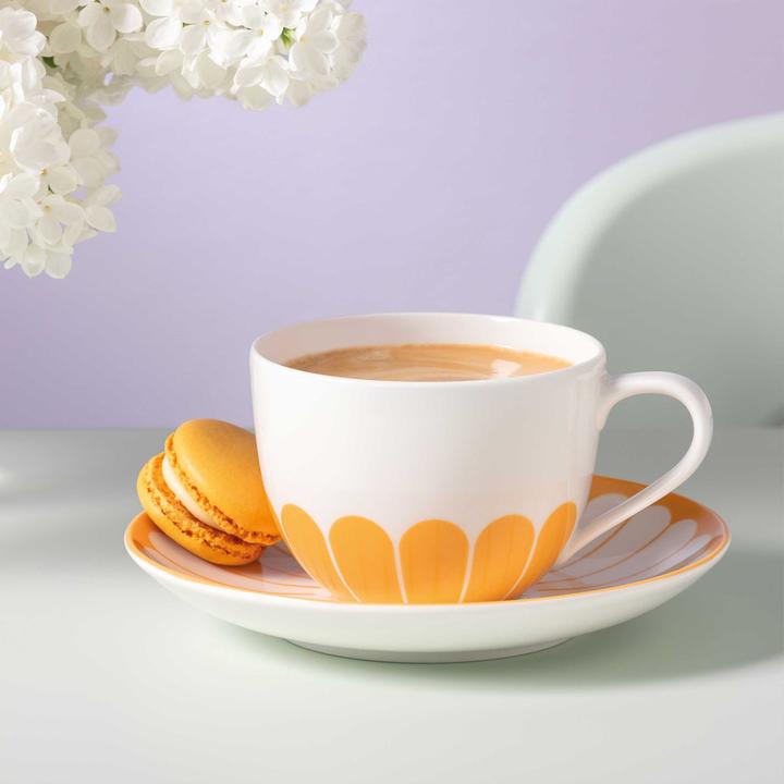 Actual product image Villeroy & Boch Fleur Couleur Kaffeetassen mit Untertassen (160 ml, 6 x)