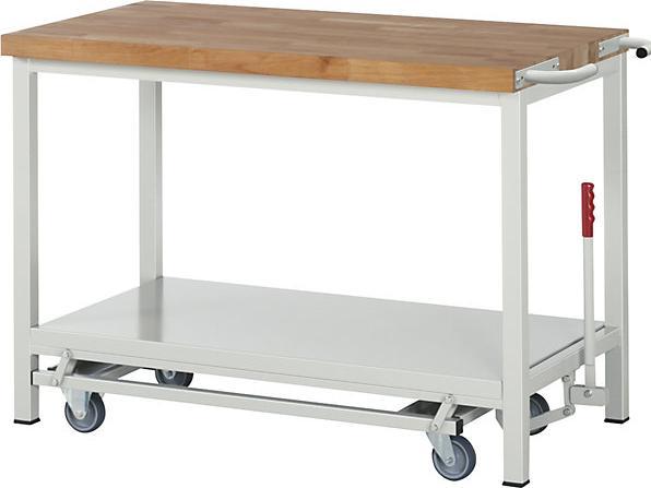 Actual product image eurokraft pro Mobile and lowerable workbench (150 cm, 70 cm)