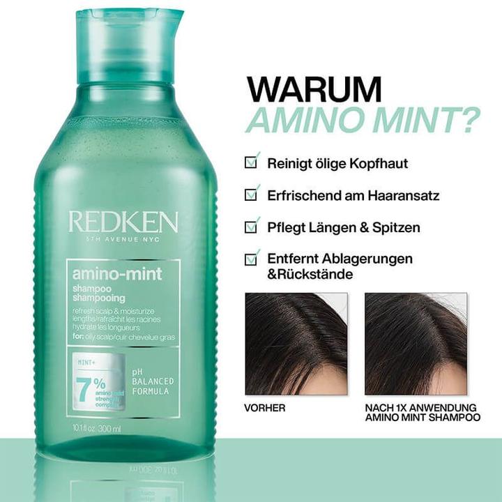 Image du produit Redken Amino Mint - Shampooing (300 ml, Shampoing liquide)