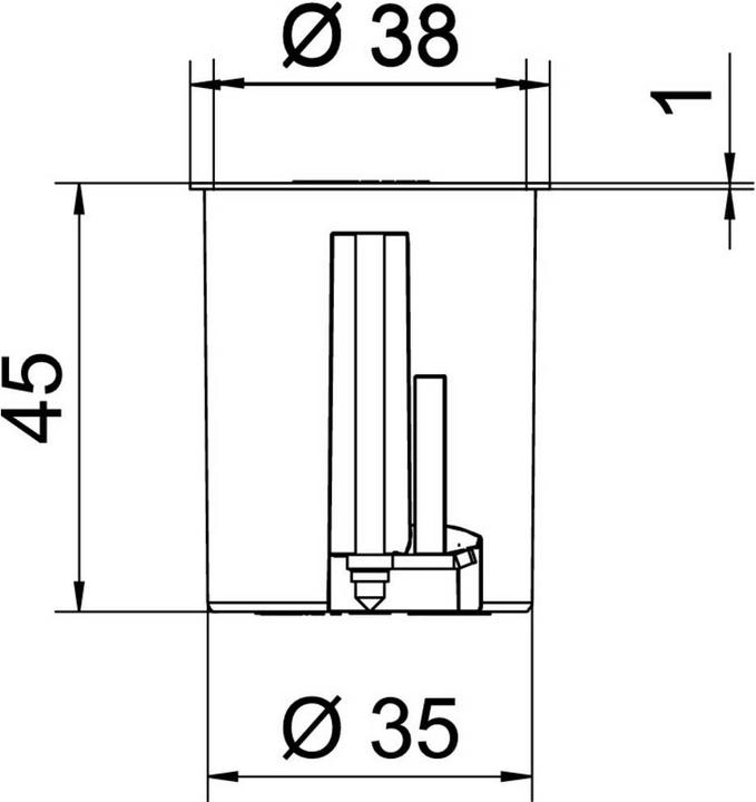 Produktbild OBO Bettermann HW Wandauslassdose, luftdicht HG 45-WA-L, mit Deckel