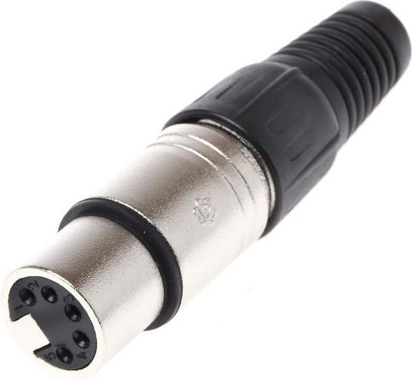 Rs Pro 5 way nickel finish XLR cable socket