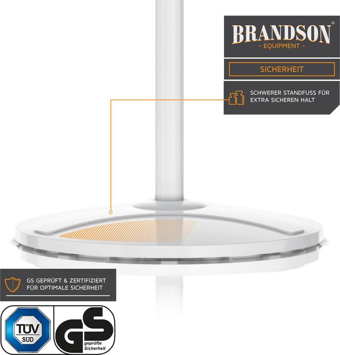 Produktbild Brandson Standventilator 40 cm Ø, Fernbedienung, Display, Oszillation, Höhe & Kopf verstellbar, 60W, weiss (57 dB)