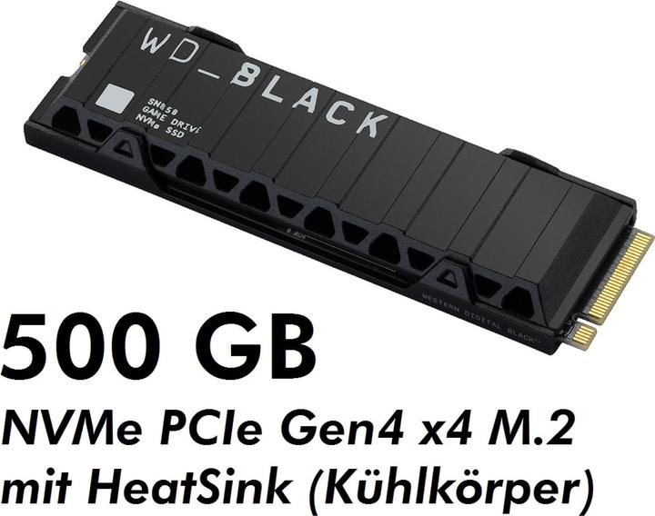 Immagine prodotto WD Black SN850 with Heatsink (500 GB, M.2 2280)