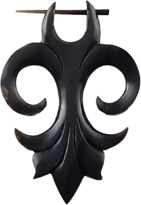 Image du produit Star Piercing Boucle d'oreille Fleur en corne de buffle d'eau (Organique, sans laiton)