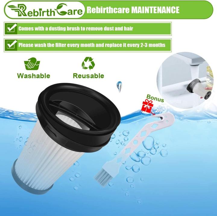 Produktbild Plutoos VCH9632 Filter für Grundig VCH9629 VCH9630 VCH9631 VCH9632 VCH9832 VCH9829 Handstaubsauger Filter He