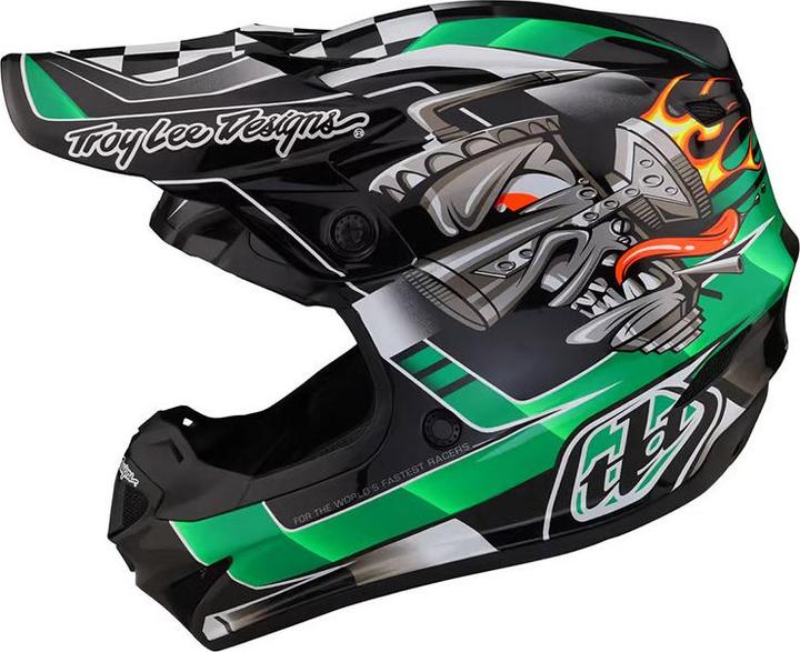 Troy Lee Designs SE4 Polyacrylite helmet, Carb, green, S | 55-56cm (55 - 56 cm)
