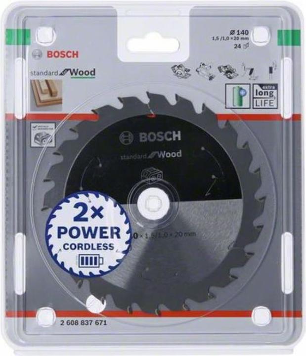 Actual product image Bosch Professional Zubehör PRO Wood cordless circular saw blade, 165 x 1.5 x 10 mm