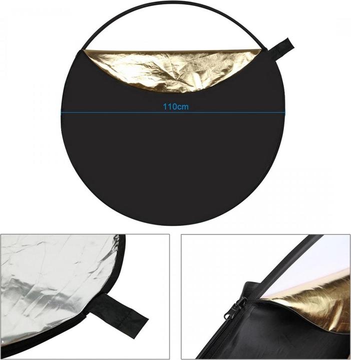 Immagine prodotto Puluz Riflettore pieghevole sistema 5 in 1 (Riflettore pieghevole, 110 cm)