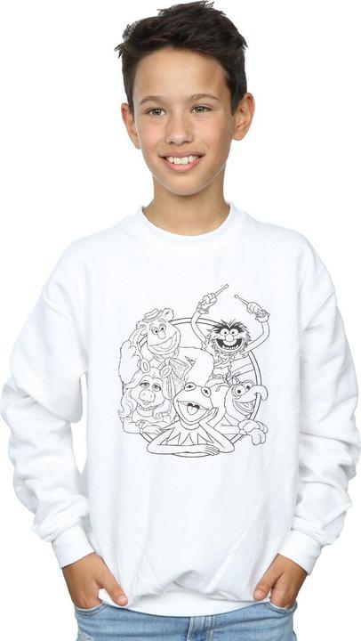 Actual product image Disney Boys The Muppets Group Line Art Sweatshirt (140, 146)
