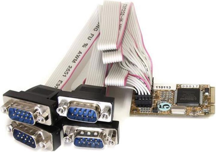 Produktbild StarTech 4 Port Seriell RS232 Mini PCI Express Karte mit 16650 UART - Serielle 4 Port RS-232 / DB9 mini PC...