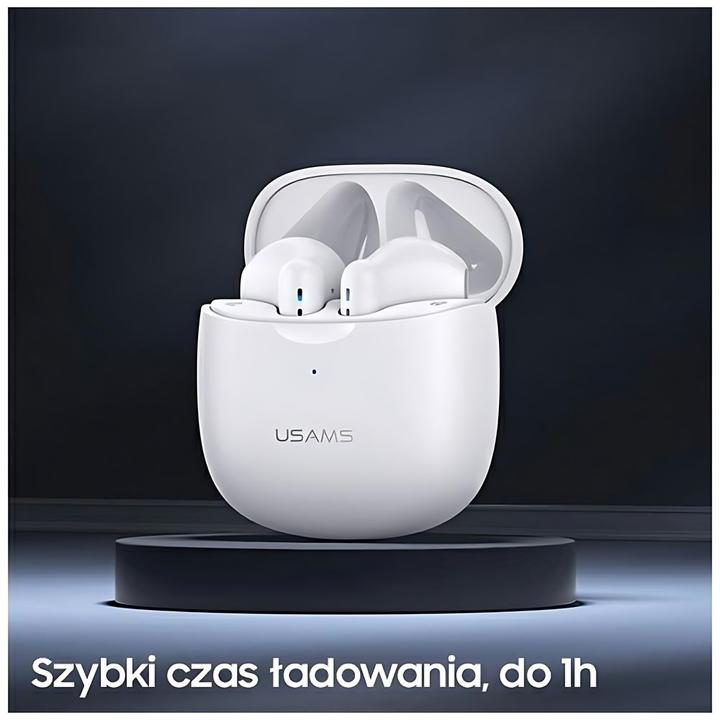 Produktbild Usams Słuchawki Bluetooth 5.0 TWS IA series bezprzewodowe biały/white BHUIA02 (US-IA04) (4 h, Kabellos)