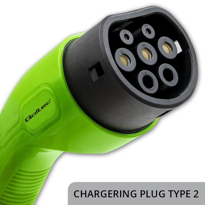 Actual product image Qoltec Mobile EV charger with adjustable 2in1 (Type 2, 32 A)