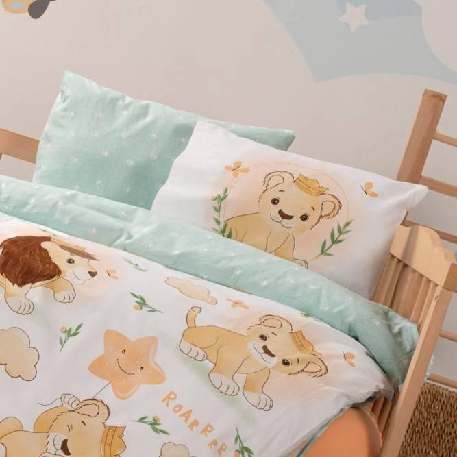 Immagine prodotto Cotton Box Biancheria da letto per bambini Leone (100 x 135 cm, 35 x 45 cm, 40 x 60 cm)