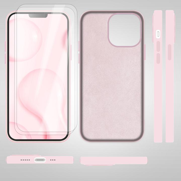 Produktbild Nalia Liquid Silikon Hülle mit MagSafe Funktion & 2x Display Schutzglas (Apple iPhone 14)