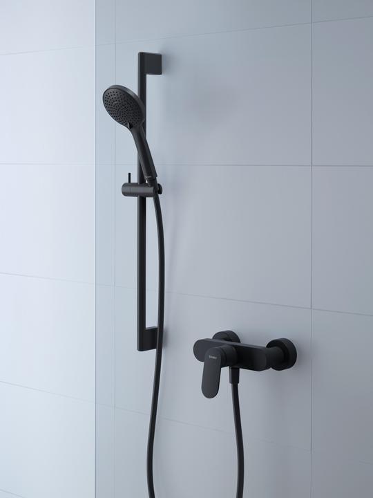 Actual product image Duravit Shower rail 700mm black matt