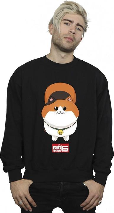 Actual product image Disney Mens Big Hero 6 Baymax Kitten Face Sweatshirt (XL)