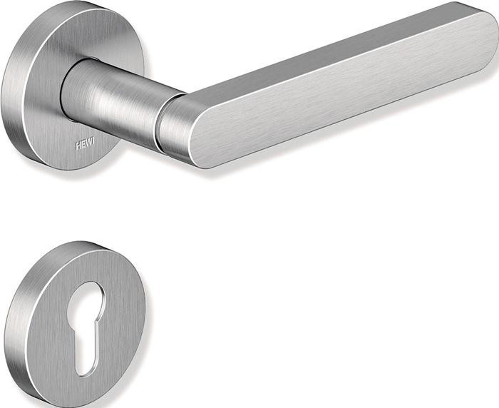 Hewi Rozet set 270XAH01.130 Roestvrij staal rond PZ DIN links / rechts D/D (Deurgreep)