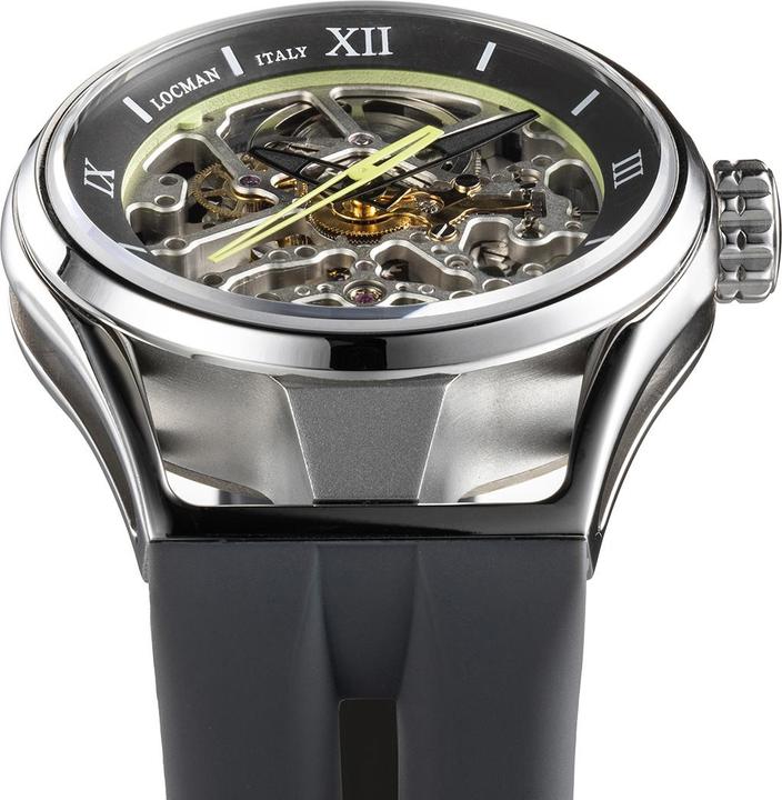 Produktbild Locman Italy Herrenuhr Montecristo Skeleton Automatik grau Ref. 0538 (Analoguhr, 42 mm)