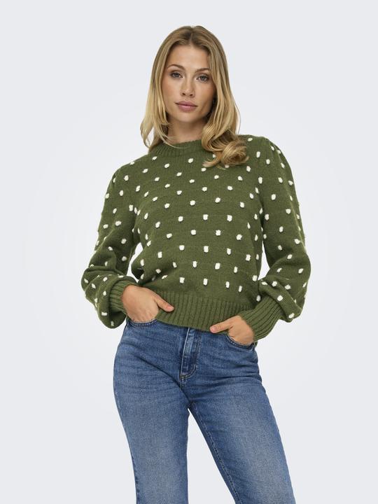 Actual product image JdY Regular fit High neck Long cuffs Puff sleeves Pullover Knitted jumper (XXL)
