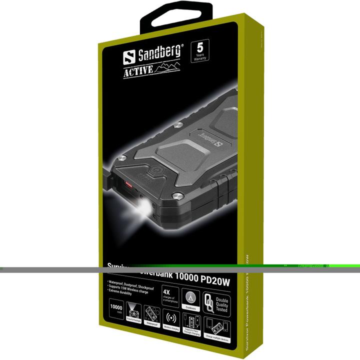 Actual product image Sandberg Survivor (10000 mAh, 22.50 W, 37 Wh)