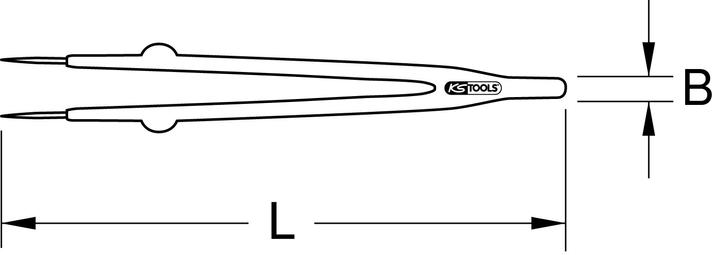 Produktbild KS Tools Isolierte Pinzette, gerade, 13,5mm