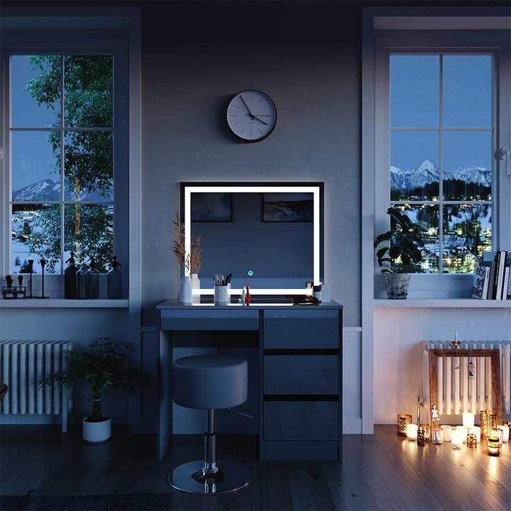Actual product image Vicco Sherry with stool and lighting (90 x 75 x 40 cm)