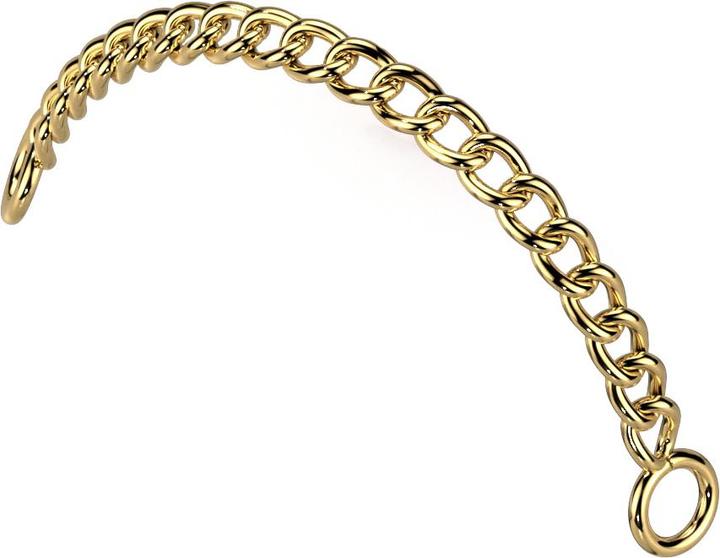 Star Piercing Verbindungskette vergoldet (Chirurgenstahl 316L)