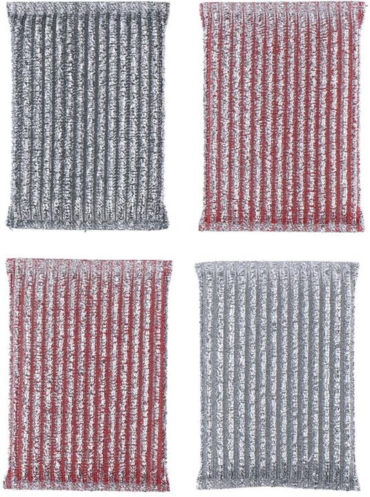 Produktbild Dirt Devil TOPFREINIGER SCHWAMM (4) 871125247708 13x9,5cm 36gr rot-silber (4 Stk.)