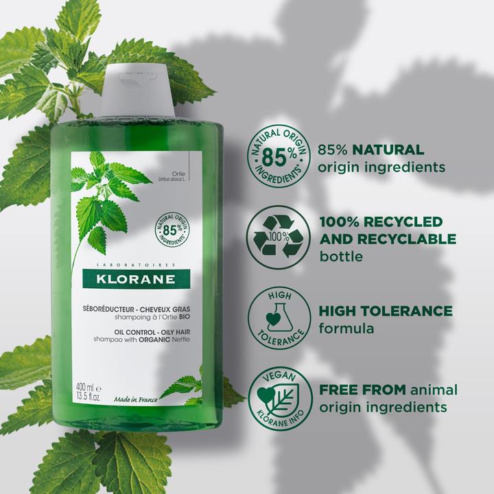 Image du produit Klorane Contrôle de l'huile d'ortie (400 ml, Shampoing liquide)