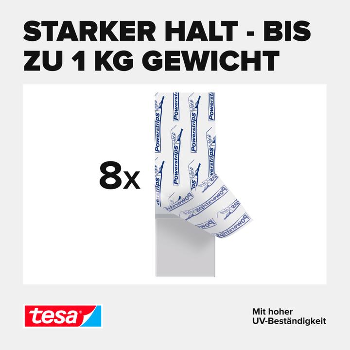Immagine prodotto tesa Powerstrips für Glas, transparente Klebestreifen