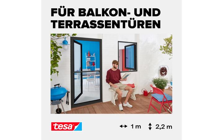 Actual product image tesa Insect screen Alu COMFORT for doors, insect screen (100 x 220 cm)