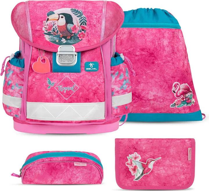 Actual product image Belmil CLASSY school rucksack set Tropical Toucan (19 l)