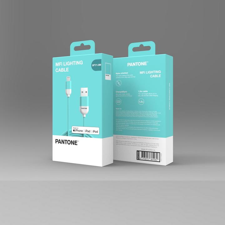Actual product image Celly PT-LCS001-5L Mobile Phone Cable Cyan 1.5 m USB A Lightning (1.50 m, USB 3.0)