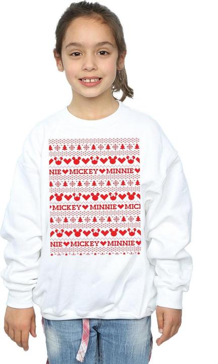 Immagine prodotto Disney Mickey And Minnie Christmas Fair Isle Felpa Ragazze (140, 146)
