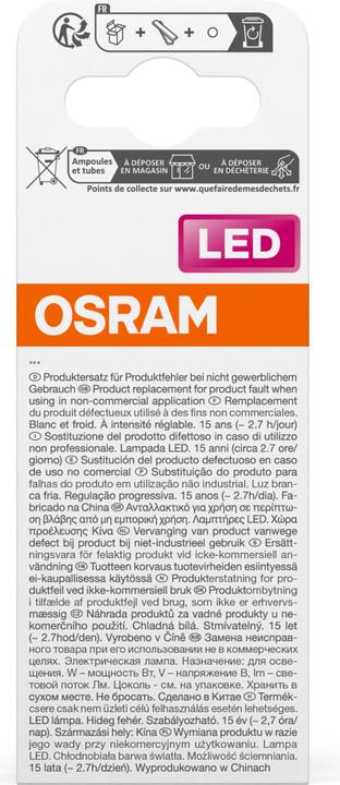 Produktbild Osram Led Retrofit Classic P (E14, 6.50 W, 806 lm, 1 x, D)