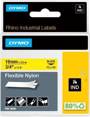Actual product image Dymo Writing Tape (18491) Black Yellow (S0718090) (1.90 cm, Yellow)