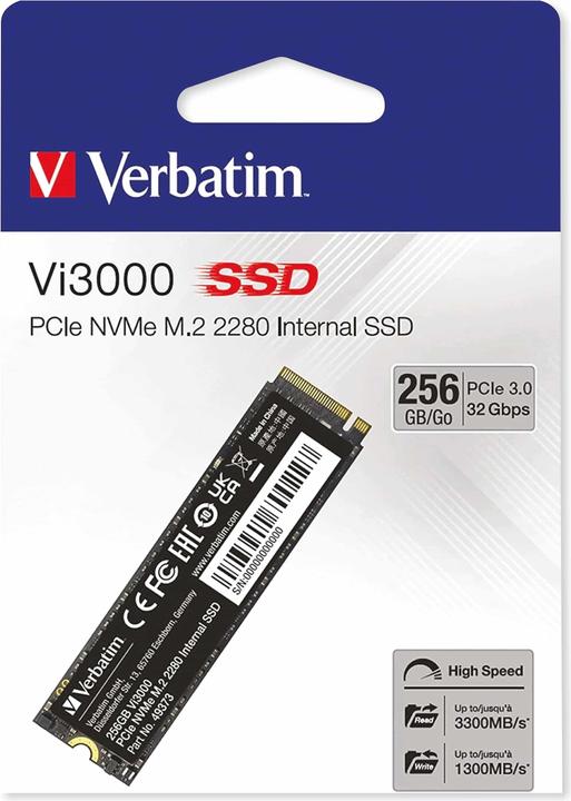 Produktbild Verbatim Vi3000 (256 GB, M.2 2280)
