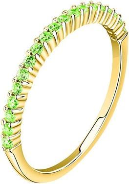 Actual product image La Petite Story - Elegant gold-plated ring with green zircons Silver LPS03AWV210 - Circuit: 54 mm (54)