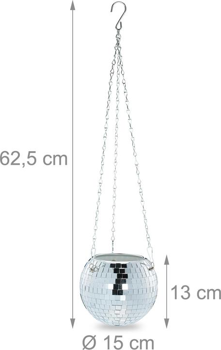 Immagine prodotto Relaxdays Discokugel-Pflanzentopf (15 cm)