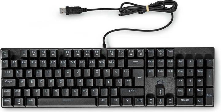 Actual product image Nedis Wired Gaming Keyboard USB Type-A Mechanical Keys LED German DE-Layout Powered by (DE, Cable)