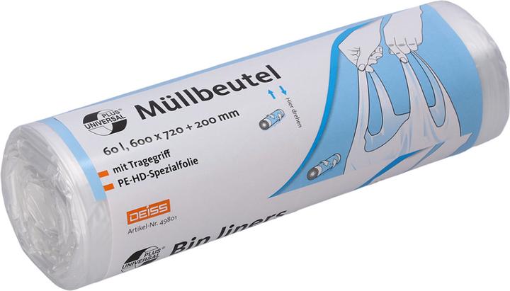Universal Plus Müllbeutel 60,0 l transparent 9 µm, 1 St. (20 x, 60 l)
