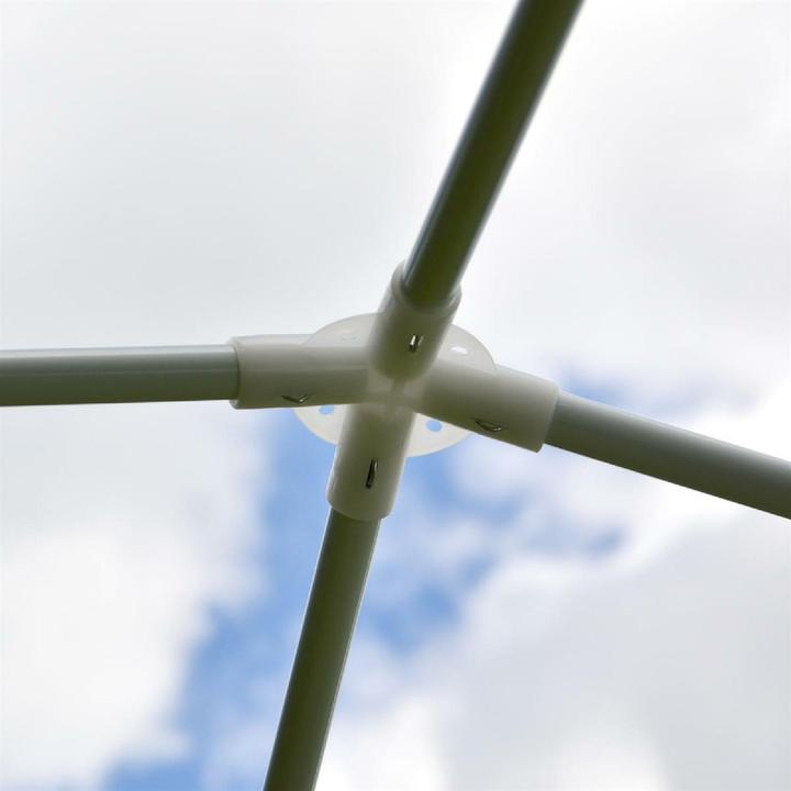 Produktbild VCM Pavillon 3x3 m in grün PE Plane Partyzelt Gartenzelt Stahlgestell Festivalzelt (300 cm, 300 cm)