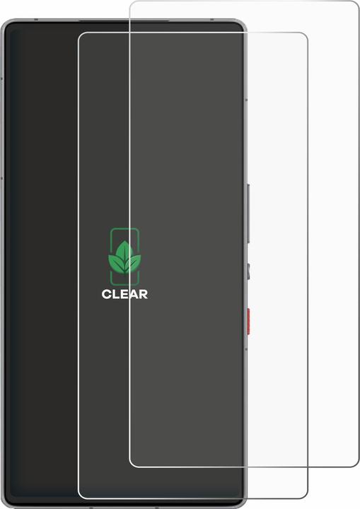 Actual product image ScreenLeaf Screen Protector sustainable Screen Protection, clear, anti-scratch (2 Piece, Nubia Red Magic)
