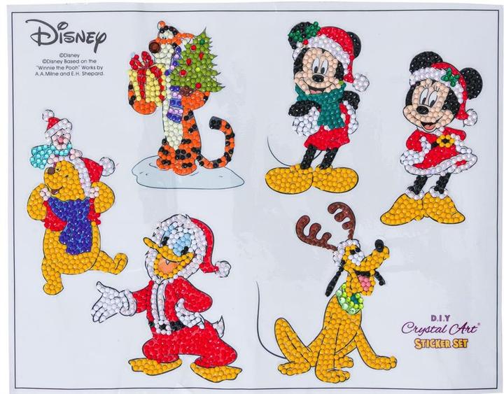 Actual product image Craft Buddy Disney Christmas Friends, 21x27cm Crystal Art Sticker Set