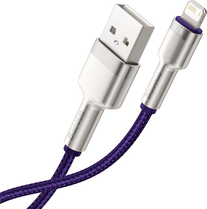 Immagine prodotto Baseus Cavo USB per cavo Lightning, 2,4A, 2m (viola) (2 m, USB 2.0)