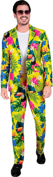 Image du produit Widmann Costume de fête avec motif tropical néon veste et pantalon (L)