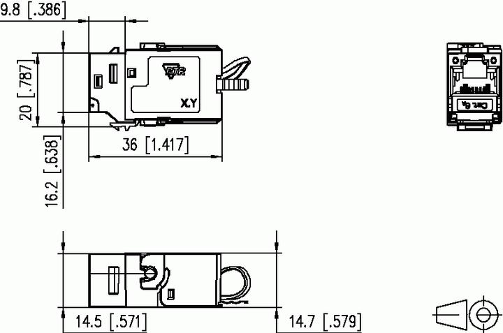 Produktbild Metz Connect Keystone Modul CAT 6A (Keystone Modul)
