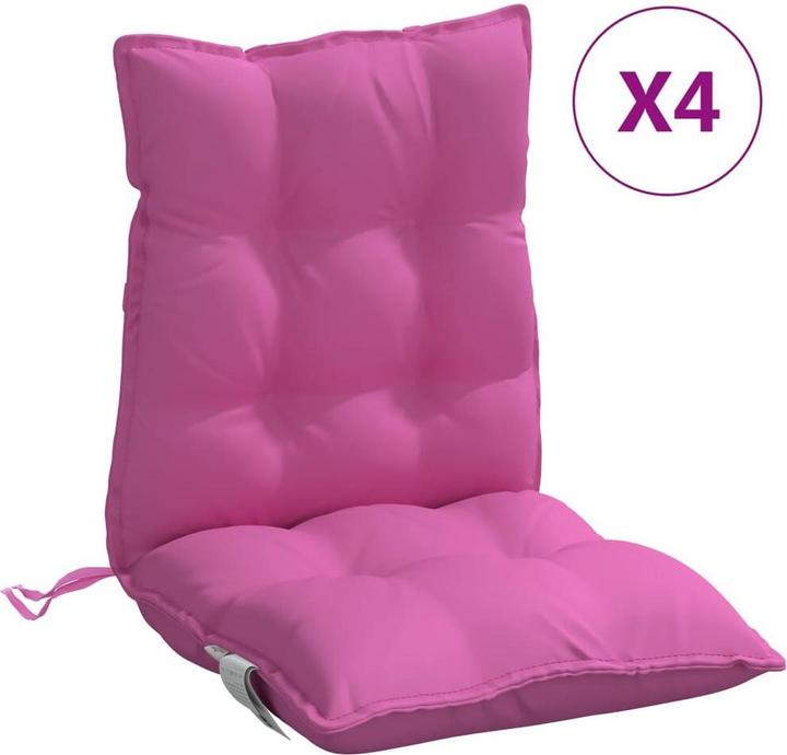 Actual product image VidaXL Low backrest cushions 4 pcs. Oxford fabric (100 x 50 x 7 cm)