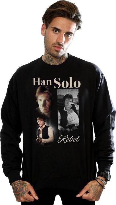 Actual product image Star Wars Mens Han Solo 90s Style Sweatshirt (L)