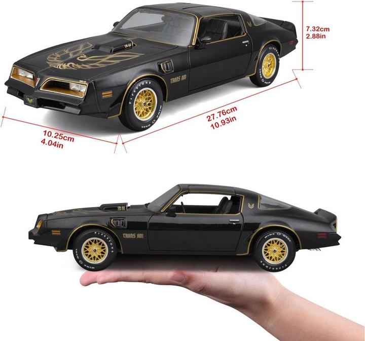 Actual product image Maisto Pontiac Firebird Trans Am 1978 1/18 black